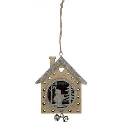 Dřevěný domeček na pověšení 105x120mm – Hledejceny.cz