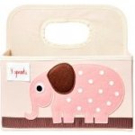 3 sprouts Úložný košík na přebalovací pult Hedgehog Gray Elephant Pink – Hledejceny.cz