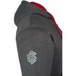 MBW TRAVIS ARAMID HOODIE šedo-červená – Zboží Mobilmania