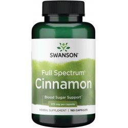 Swanson Full Spectrum Cinnamon 375 mg 180 kapslí