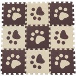 Baby pěnové puzzle Hnědé tlapky H 29,5 x 29,5 7705 9 dílků – Zboží Dáma