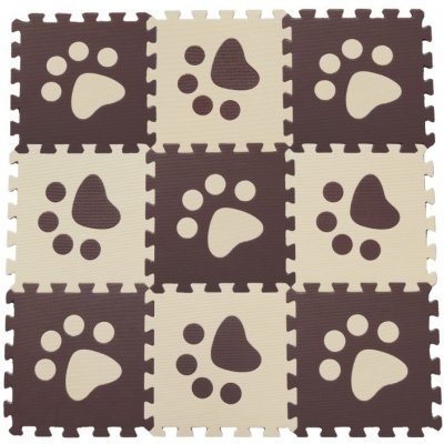 Baby pěnové puzzle Hnědé tlapky H 29,5 x 29,5 7705 9 dílků – Zboží Dáma