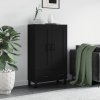 Koupelnový nábytek VidaXL Skříň highboard černá 69,5 x 31 x 115 cm kompozitní