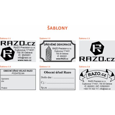 RAZO Štoček do razítka 50 x 30 mm (S-827; S-827D; 4929; 4729) – Zboží Živě