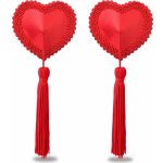 LoveToy Reusable Red Heart Tassels Nipple Pasties – Zboží Dáma