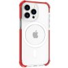 Pouzdro a kryt na mobilní telefon Pouzdro AppleKing transparentní s barevném rámečkem a MagSafe iPhone 15 Pro - červené