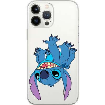 Pouzdro AppleMix DISNEY Apple iPhone 12 / 12 Pro - Lilo & Stitch - Stitch hlavou dolů - gumové - čiré – Zboží Mobilmania