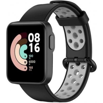 ESES Silikonový řemínek dírkovaný černošedý pro Xiaomi Mi Watch Lite 1530002412 – Hledejceny.cz