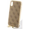 Pouzdro a kryt na mobilní telefon Apple Pouzdro GUESS Charms Hard Case 4G iPhone Xr hnědé