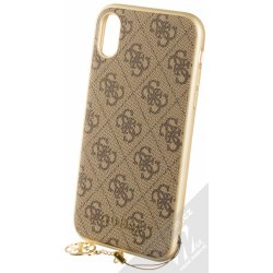 Pouzdro GUESS Charms Hard Case 4G iPhone Xr hnědé