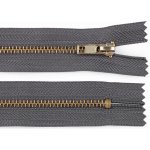 Kovový zip No 4 délka 10 cm kalhotový, malé, 320 šedá ocelová – Hledejceny.cz