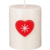 Svíčka Aromka Válec s vánoční ozdobou Průměr 5,4 cm výška 7 cm Květ Bavlny