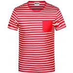 James & Nicholson pruhované tričko Striped červená bílá – Hledejceny.cz