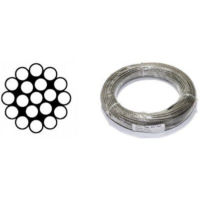 Lano ocelové 1x19, 1mm, Zn, svazek 20m – Hledejceny.cz