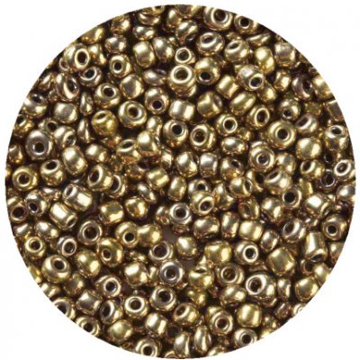 Korálky Rokajl 4mm 20g - metalické antické zlaté – Zboží Mobilmania