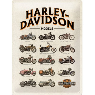 Postershop Plechová cedule - Harley-Davidson (Modely) 40x30 cm – Hledejceny.cz