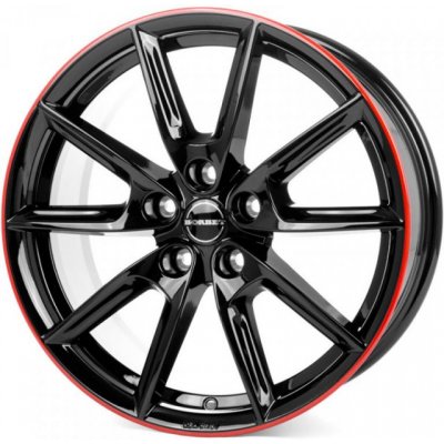 Borbet LX 8x19 5x108 ET45 black rim red