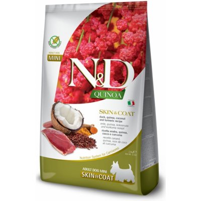 N&D Quinoa Dog Adult Skin & Coat Grain Free Duck & Coconut 2,5 kg – Zboží Mobilmania