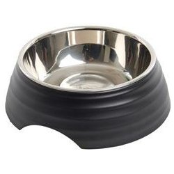 Kruuse Jorgen A/S Miska melamin Frosted Ripple Bowl černá 350 ml