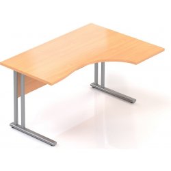 Lenza Ergonomický stůl Visio 140 x 100 cm, pravý, buk