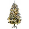 Vánoční stromek Petrashop Umělý sklápěcí vánoční stromek se 150 LED a koulemi 150 cm
