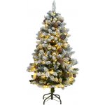 Petrashop Umělý sklápěcí vánoční stromek se 150 LED a koulemi 150 cm