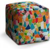Sedací vak a pytel Sablio taburet Cube barevná mozaika 40x40x40 cm