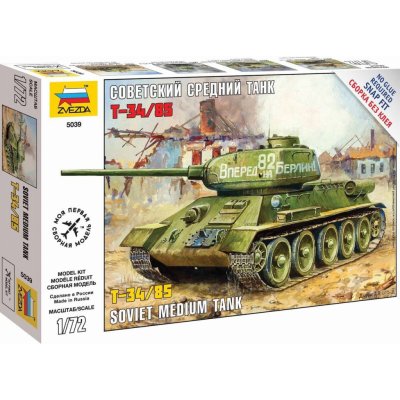 Zvezda T 34 85 Snap Kit 5039 1:72 – Zboží Mobilmania
