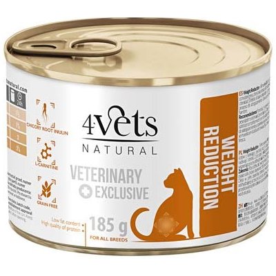 4Vets Natural Cat Weight Reduction 185 g – Zbozi.Blesk.cz
