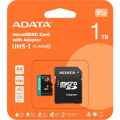ADATA SD 1TB MicroSDXC AUSDX1TUI3V30SA2-RA1 – Zboží Živě