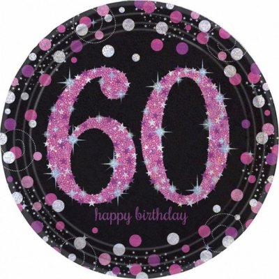 Amscan Papírové talíře 60-Sparkling Celebration 23 cm – Zboží Mobilmania