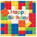 Unique Ubrousky papírové dvouvrstvé Barevná stavebnice 16ks 33x33cm – Sleviste.cz