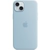 Pouzdro a kryt na mobilní telefon Apple Apple iPhone 15+ Silicone Case with MS - Light Blue MWNH3ZM/A