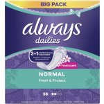 Always Dailies Fresh & Protect Flexistyle Normal Intimky 58 ks – Zboží Dáma