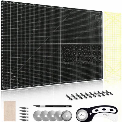 TEXI Sada na patchwork a šití, TEXI CRAFT BLACK 90x60cm – Sleviste.cz