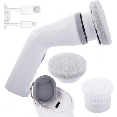 Verk 27031 Elektrický čistící rotační kartáč 2 v 1 bílý – Zboží Dáma