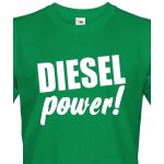 Bezvatriko.cz pánské triko Diesel power! Canvas s krátkým rukávem 108186 zelená – Zboží Mobilmania