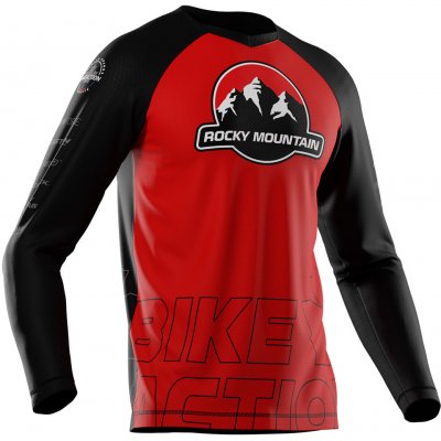 Rocky Mountain Trailový s dlouhým rukávem černá/červená – Zboží Dáma