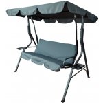 Pro-Tech shop KRE3088 Zahradní houpačka - antracitová, bez polštářů a s držáky na sklenice 62253 – Sleviste.cz