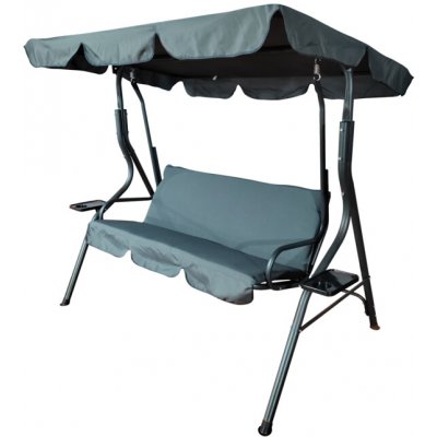 Pro-Tech shop KRE3088 Zahradní houpačka - antracitová, bez polštářů a s držáky na sklenice 62253 – Sleviste.cz