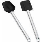Silikonová lžíce a špachtle, držáky z nerezové oceli, Maximex černá – Sleviste.cz