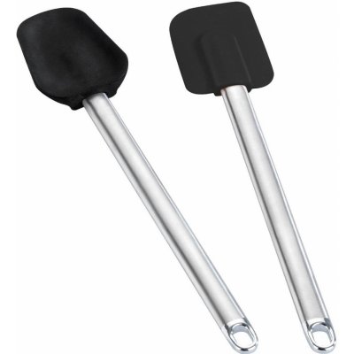 Silikonová lžíce a špachtle, držáky z nerezové oceli, Maximex černá – Sleviste.cz