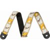 FENDER Quick Grip Locking End Strap White, Yellow and Brown