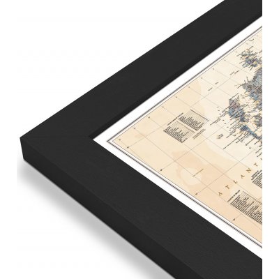 National Geographic Velká Británie a Irsko - nástěnná mapa Executive 60 x 77 cm Varianta: mapa v dřevěném rámu, Provedení: Pegi černý – Zboží Mobilmania