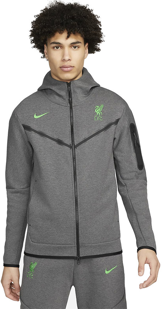 Nike Mikina LIVERPOOL FC Tech Fleece grey