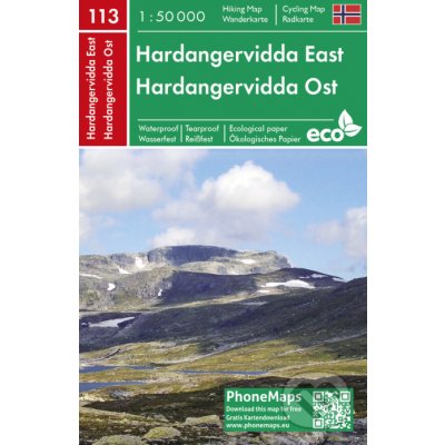 Hardangervidda East 1:50 000 – Zboží Mobilmania