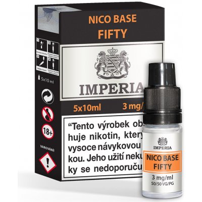 Nikotinová báze CZ IMPERIA 5x10ml PG50-VG50 3mg – Hledejceny.cz