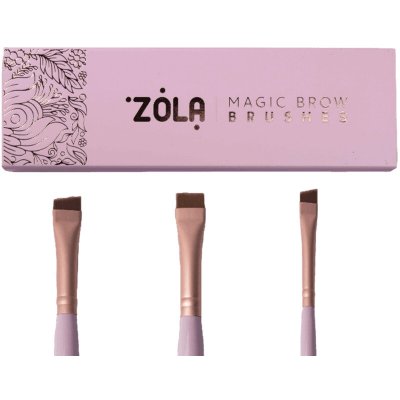 Zola set štětců světle růžová 3 ks – Zboží Dáma