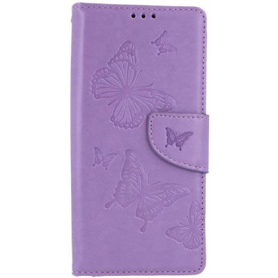 Pouzdro TopQ Xiaomi Redmi Note 9 knížkové Butterfly fialové