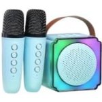 Bluetooth Mini karaoke set 2 mikrofony modrá – Sleviste.cz